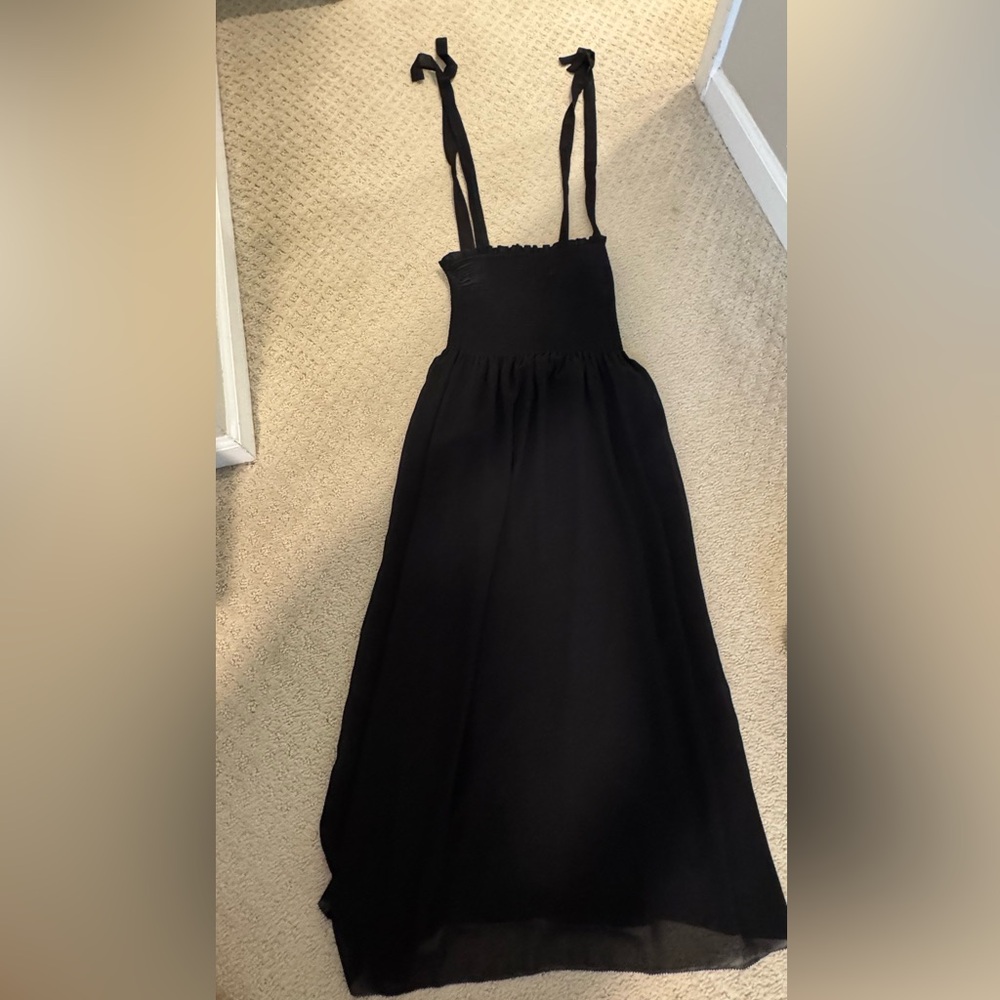 Wilfred Black Spaghetti Strap Sundress